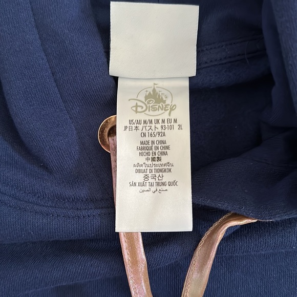 Walt Disney World Blue Cropped Hoodie Sweatshirt, size medium - Picture 5 of 8